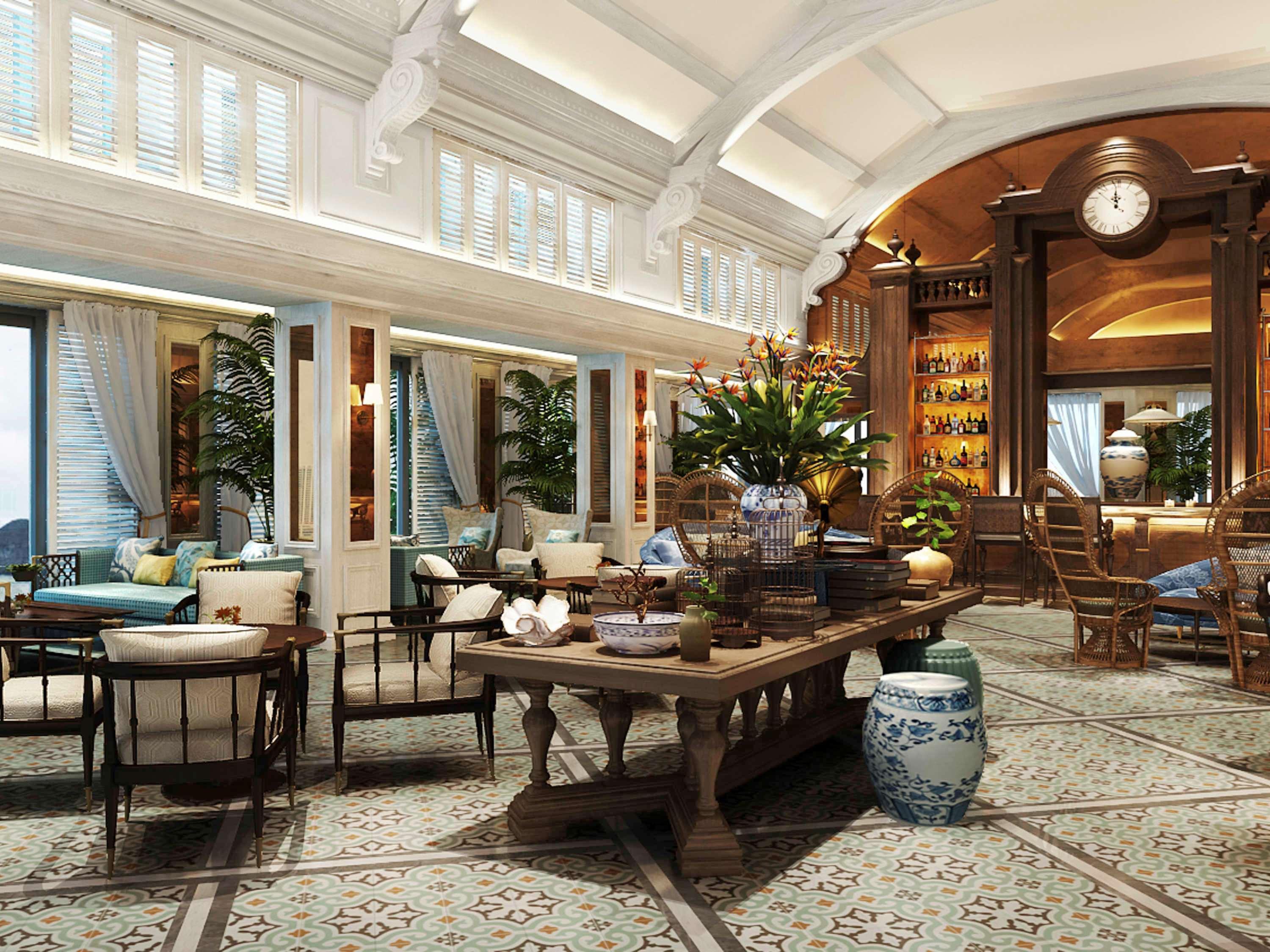 吉婆岛东方明珠酒店-美憬阁 Chan Chau 外观 照片 The lobby of the hotel