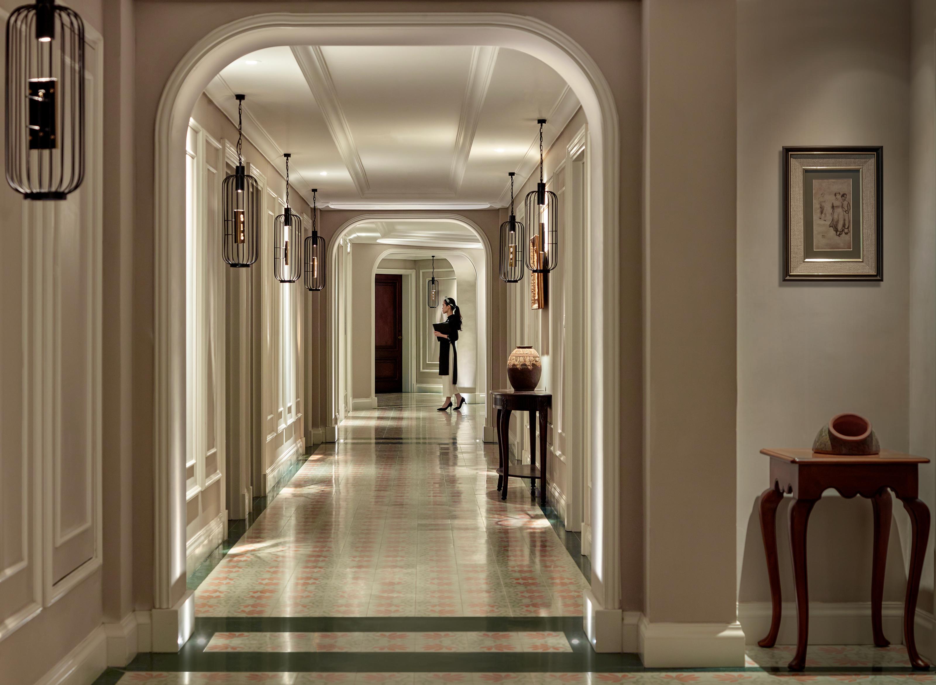 吉婆岛东方明珠酒店-美憬阁 Chan Chau 外观 照片 A corridor at the Mandarin Oriental, London
