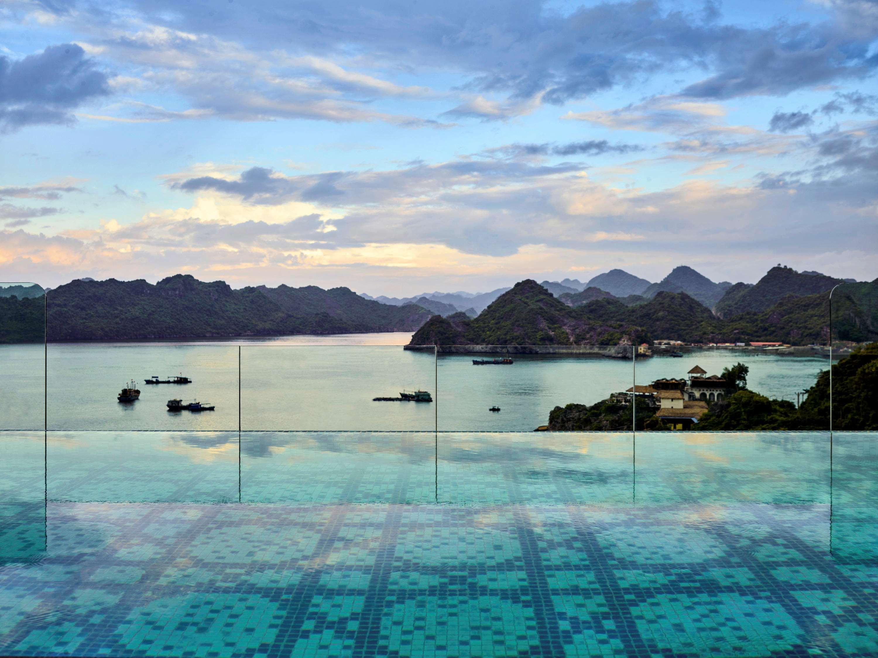 吉婆岛东方明珠酒店-美憬阁 Chan Chau 外观 照片 View of the bay from the hotel