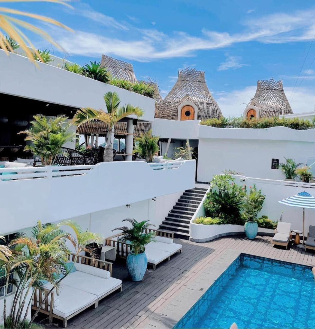 吉婆岛东方明珠酒店-美憬阁 Chan Chau 外观 照片 The rooftop pool at the hotel